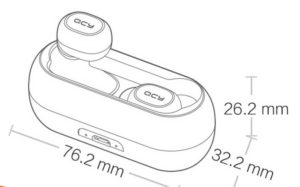 QCY T1C размеры кейса