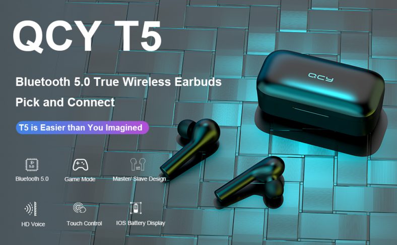 Обзор беспроводных наушников QCY T5 - одни из лучших TWS до 19$ 8 Обзор беспроводных наушников QCY T5 — одни из лучших TWS до 19$