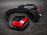 Corsair Void Elite Surround cherry, красный цвет