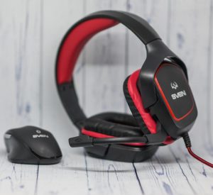 Sven AP-G333MV крепление чаш и микрофон
