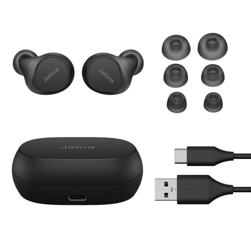 Jabra Elite 7 Pro Black Whats In The Box 1400x1400px