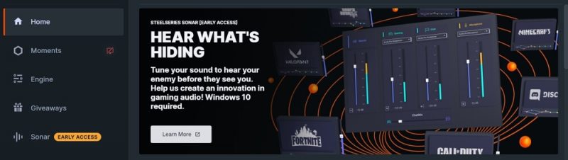 SteelSeries Arctis Prime активация настроек в приложении
