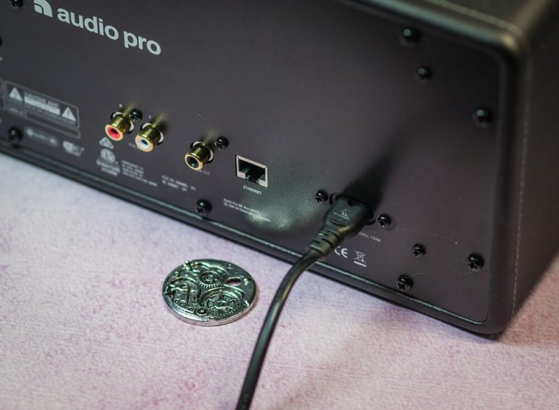 Audio Pro Drumfire D-1 подключение кабеля питания
