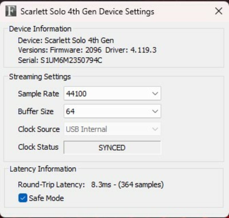 Focusrite Scarlett Solo 4th Gen