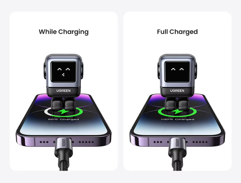 UGREEN Nexode RG - интерактивный экран - статус зарядки