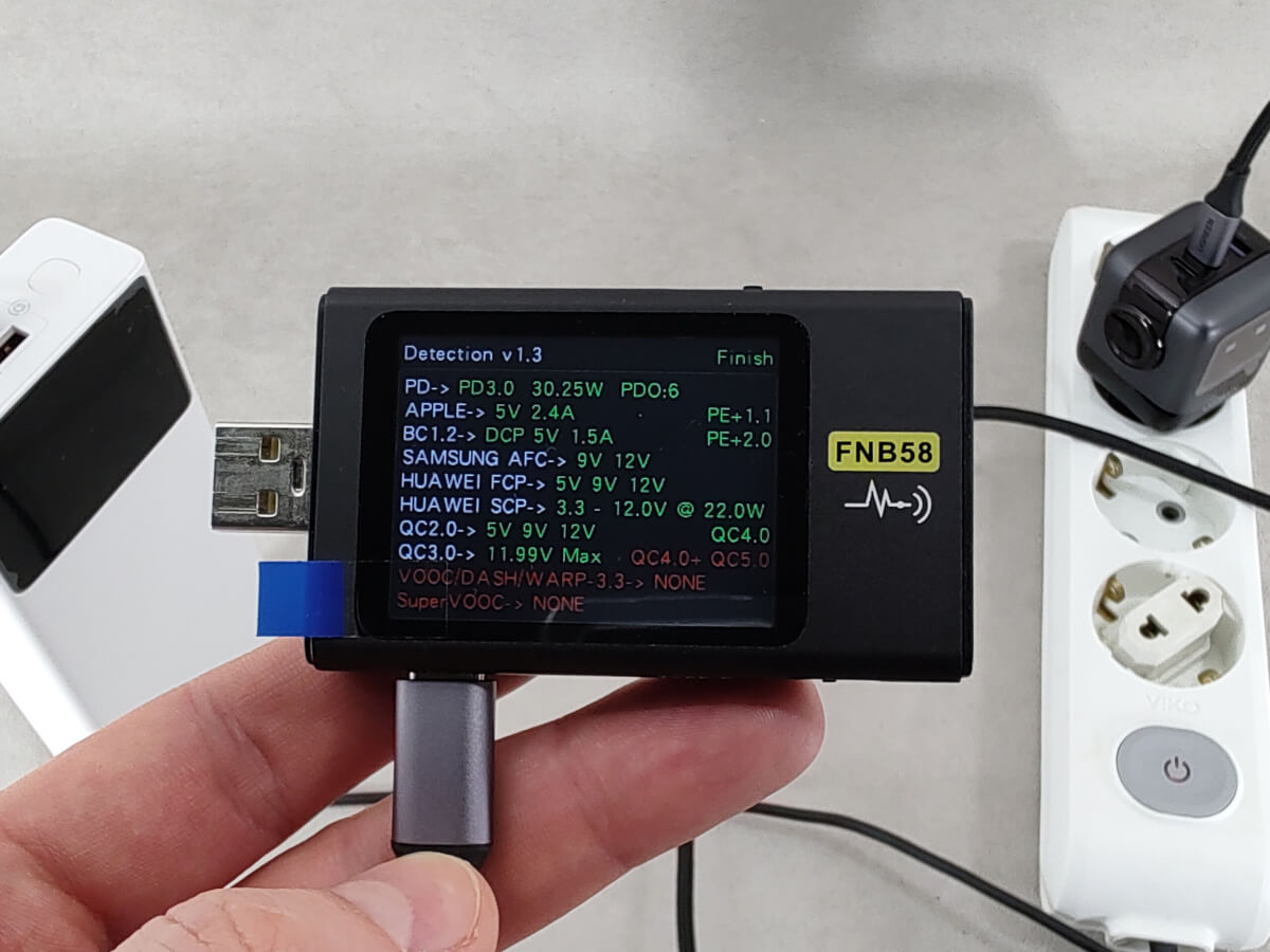 Измерения порта USB-C2 UGREEN Nexode RG 65