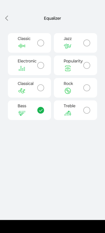 UGREEN Home App - эквалайзер.