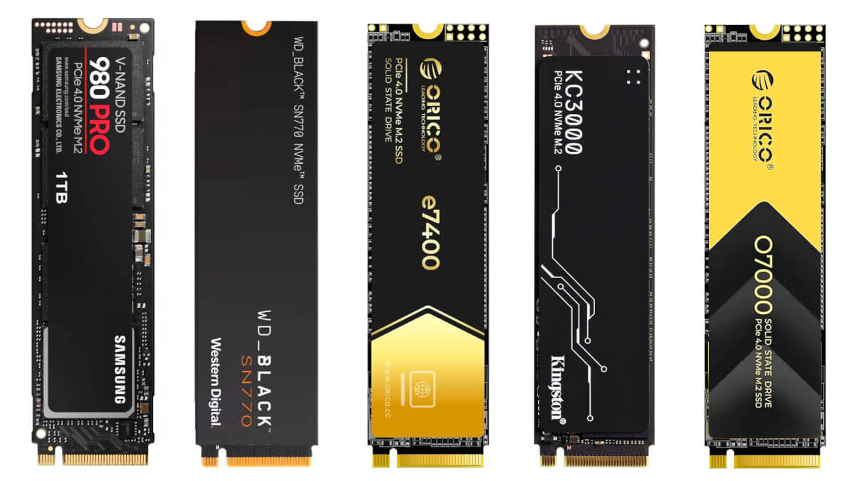 Cравнение Orico O7000 vs Orico E7400 vs WD Black SN770