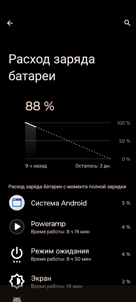 Tronsmart Mirtune S100 -расчетное время работы - 54% громкости с RGB подсветкой.