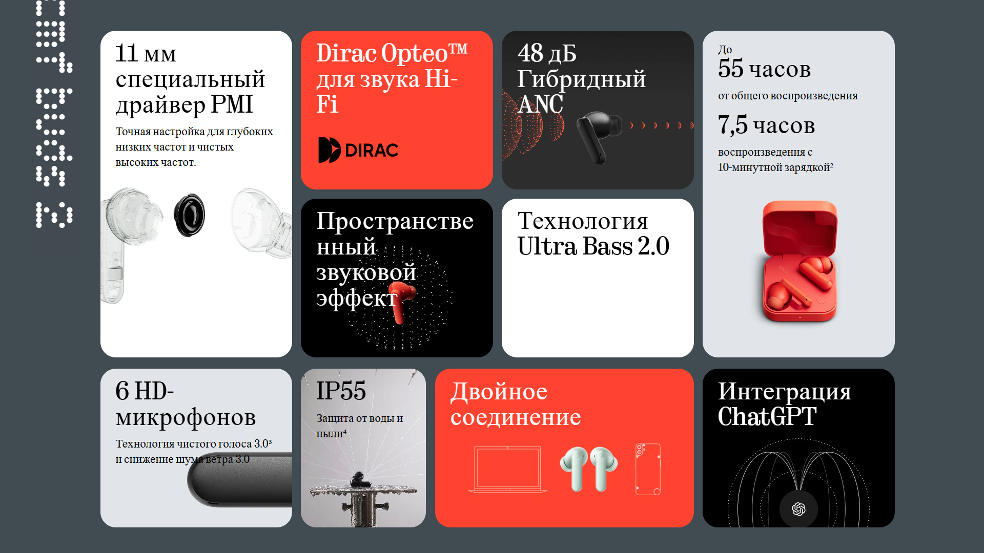 Новые CMF by Nothing: CMF Buds 2, Buds 2 Plus и Buds 2a - Что Нового? 7 Беспроводные наушники CMF Buds 2 основные возможности