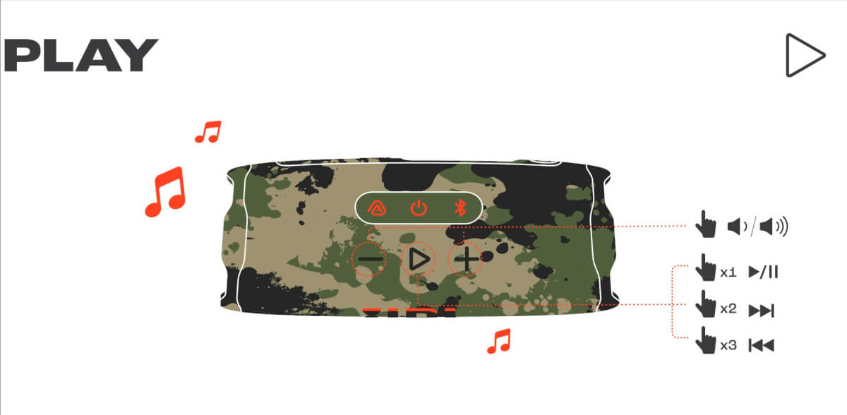 JBL Flip 7 - схема управления