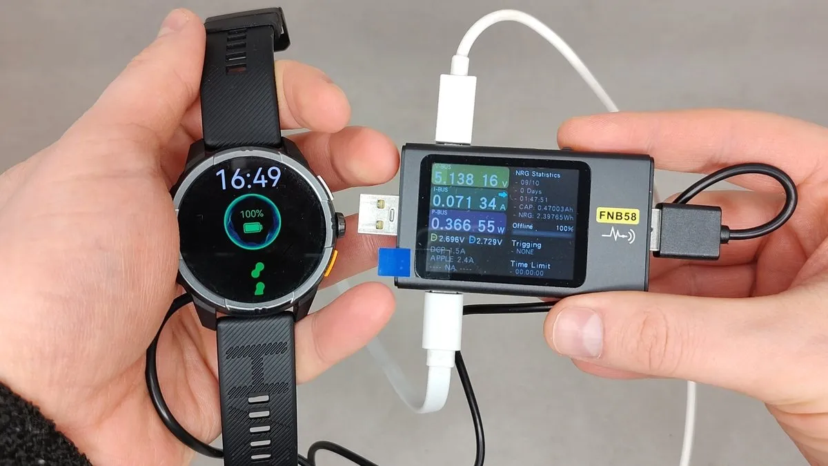 HAYLOU Solar Ultra VS Amazfit Balance - Лучшие Смарт Часы до $60! 48 HAYLOU Solar Ultra - конец зарядки