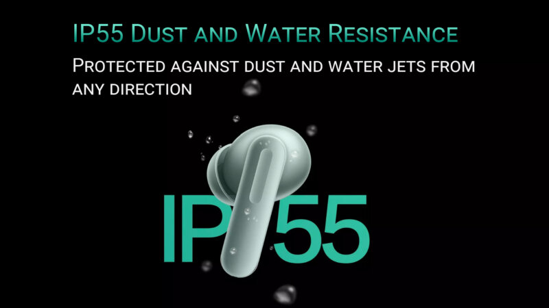 IP55 Dust and Water Resistance
