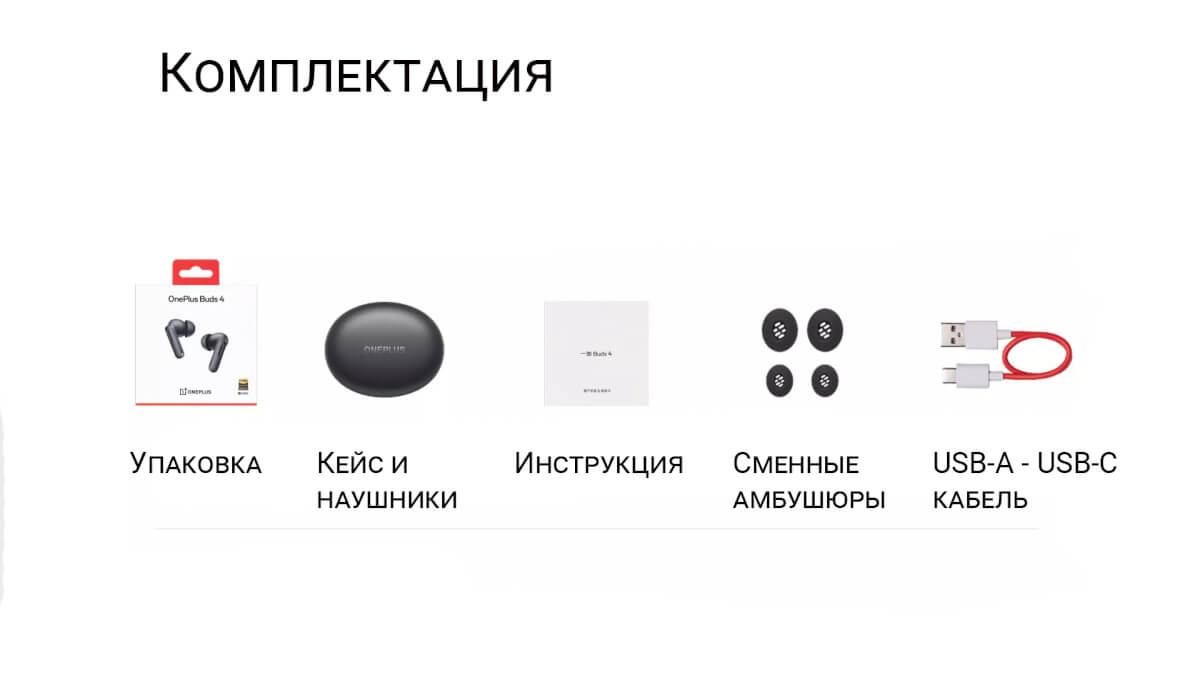 OnePlus Buds 4 - Комплектация