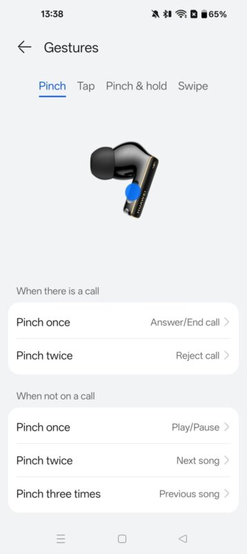 HUAWEI FreeBuds Pro 4 Control Scheme