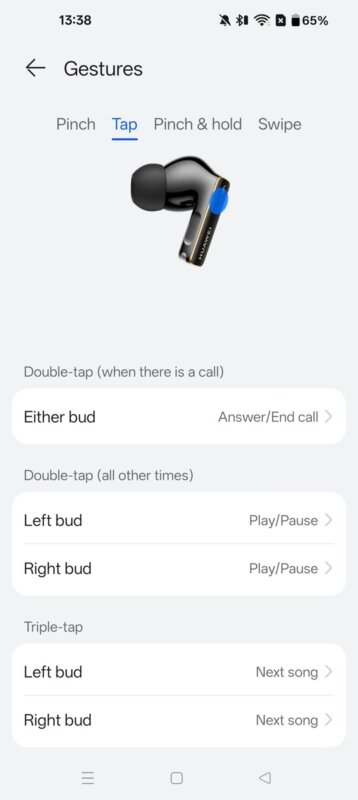 HUAWEI FreeBuds Pro 4 Control Scheme 2