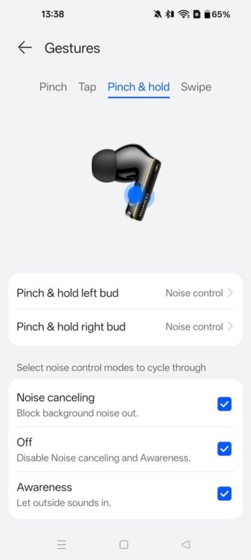 HUAWEI FreeBuds Pro 4 Control Scheme 3
