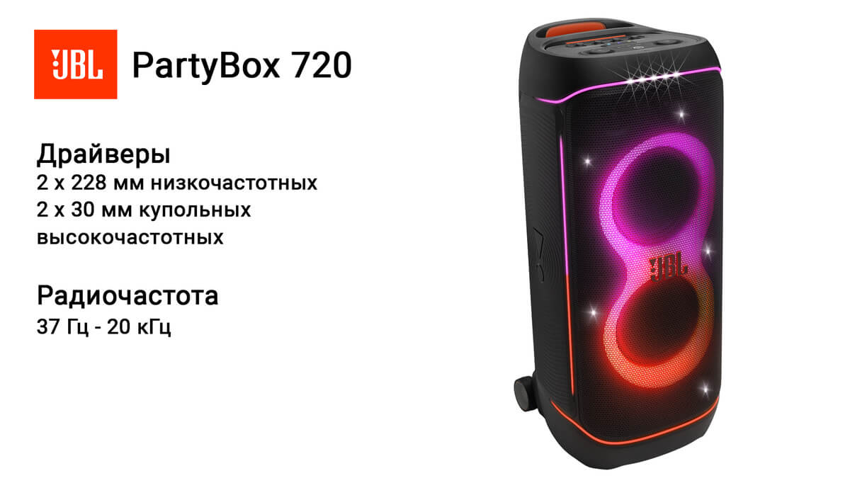 JBL PartyBox 720 - драйверы