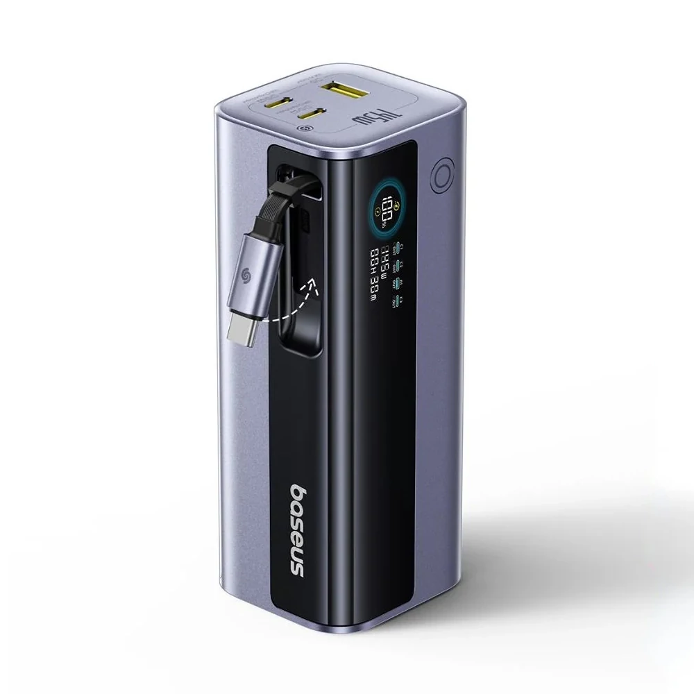 ОБЗОР PowerBank Baseus EnerGeek GR11 - Мобильный Аккумулятор с Экраном на 145 Вт и Выдвижным Кабелем 5 Baseus EnerGeek GR11 20 ач