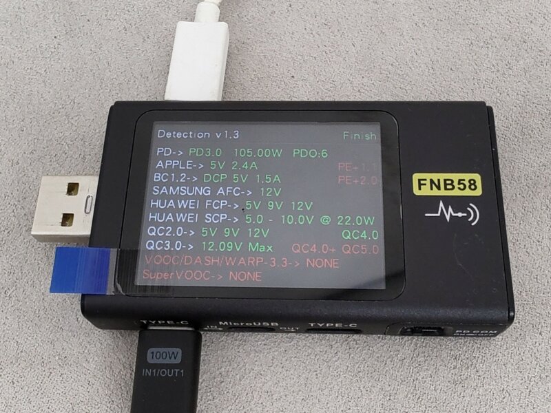 UGREEN Nexode PB726 -  протоколы первого порта