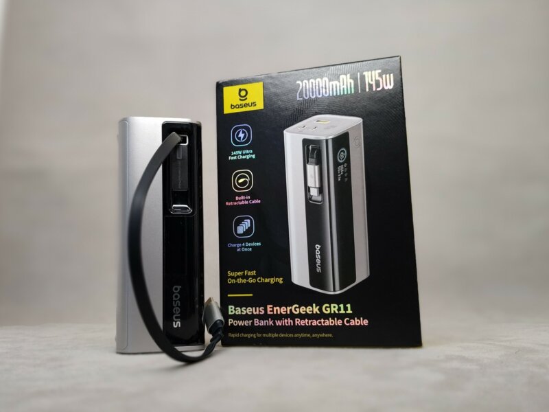 ОБЗОР PowerBank Baseus EnerGeek GR11 - Мобильный Аккумулятор с Экраном на 145 Вт и Выдвижным Кабелем 79 ОБЗОР PowerBank Baseus EnerGeek GR11