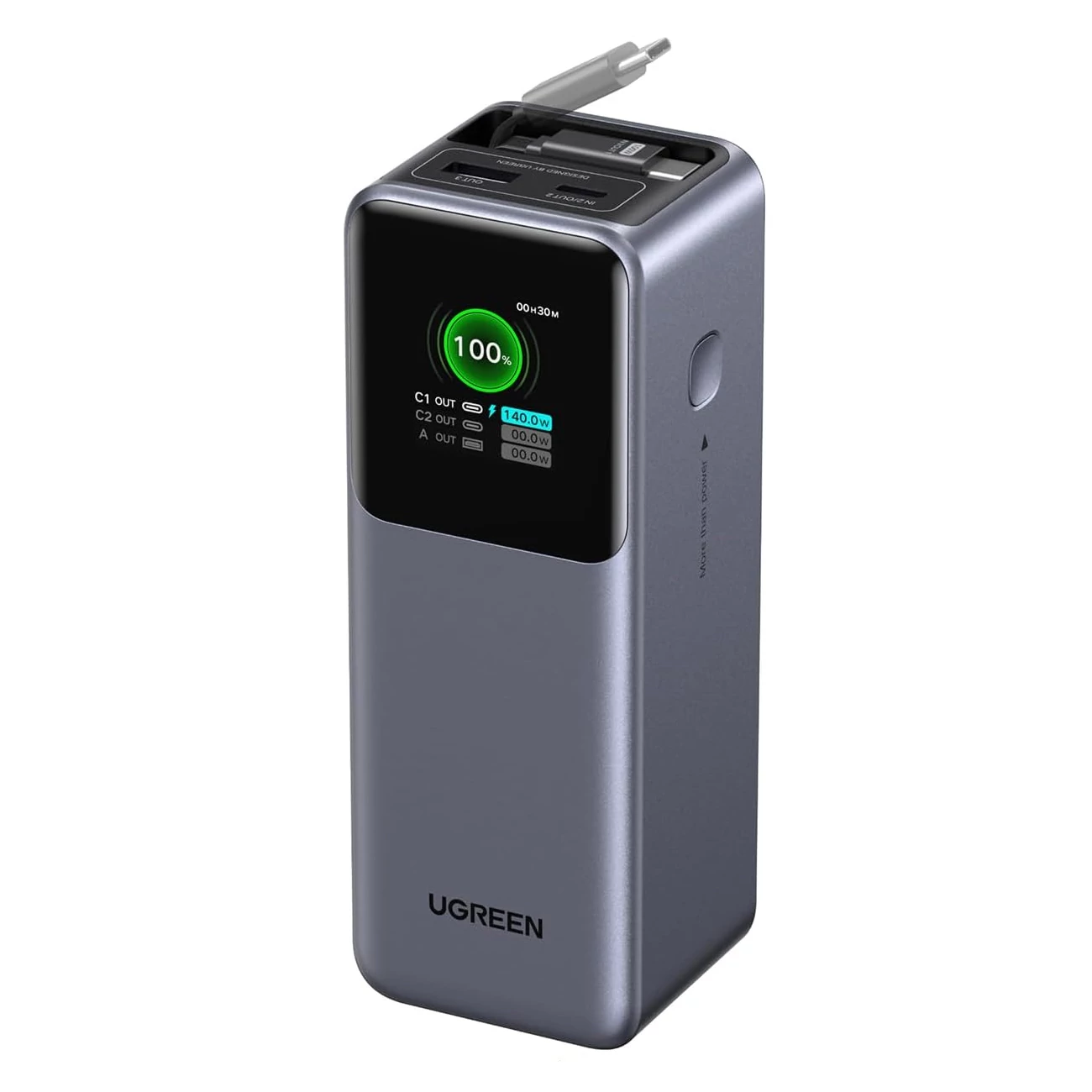 ОБЗОР PowerBank Baseus EnerGeek GR11 - Мобильный Аккумулятор с Экраном на 145 Вт и Выдвижным Кабелем 42 UGREEN Nexode PB726