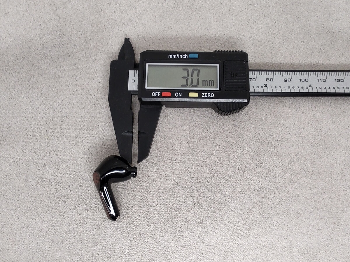 Высота звуковода наушника Soundpeats Air5 Pro