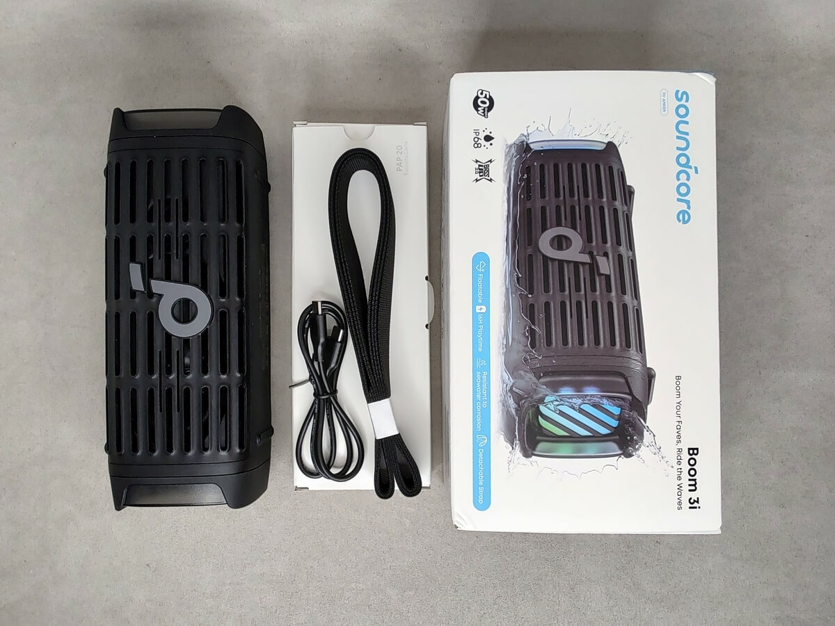 ОБЗОР Anker SoundCore Boom 3i - Лучшая НЕУБИВАЕМАЯ и Функциональная Колонка до $100 82 Anker SoundCore Boom 3i комплектация