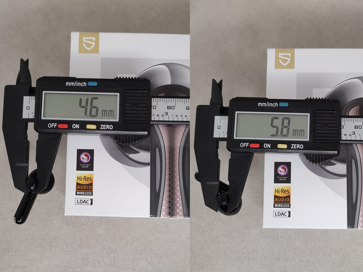 размер фланца Soundpeats Air5 Pro