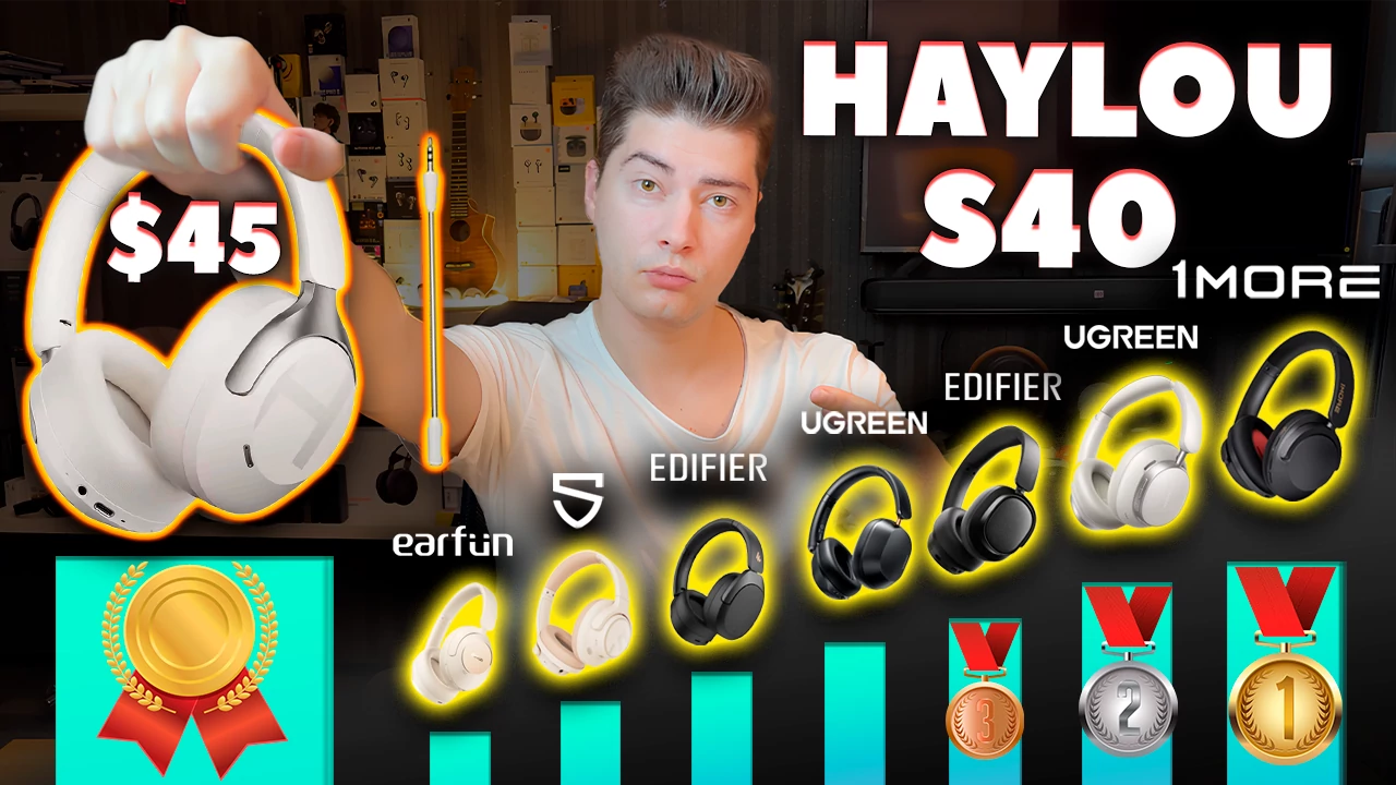 Обзор Haylou S40 — Полноразмерные Наушники с ЛУЧШИМ Активным Шумоподавлением в Наушниках до $100