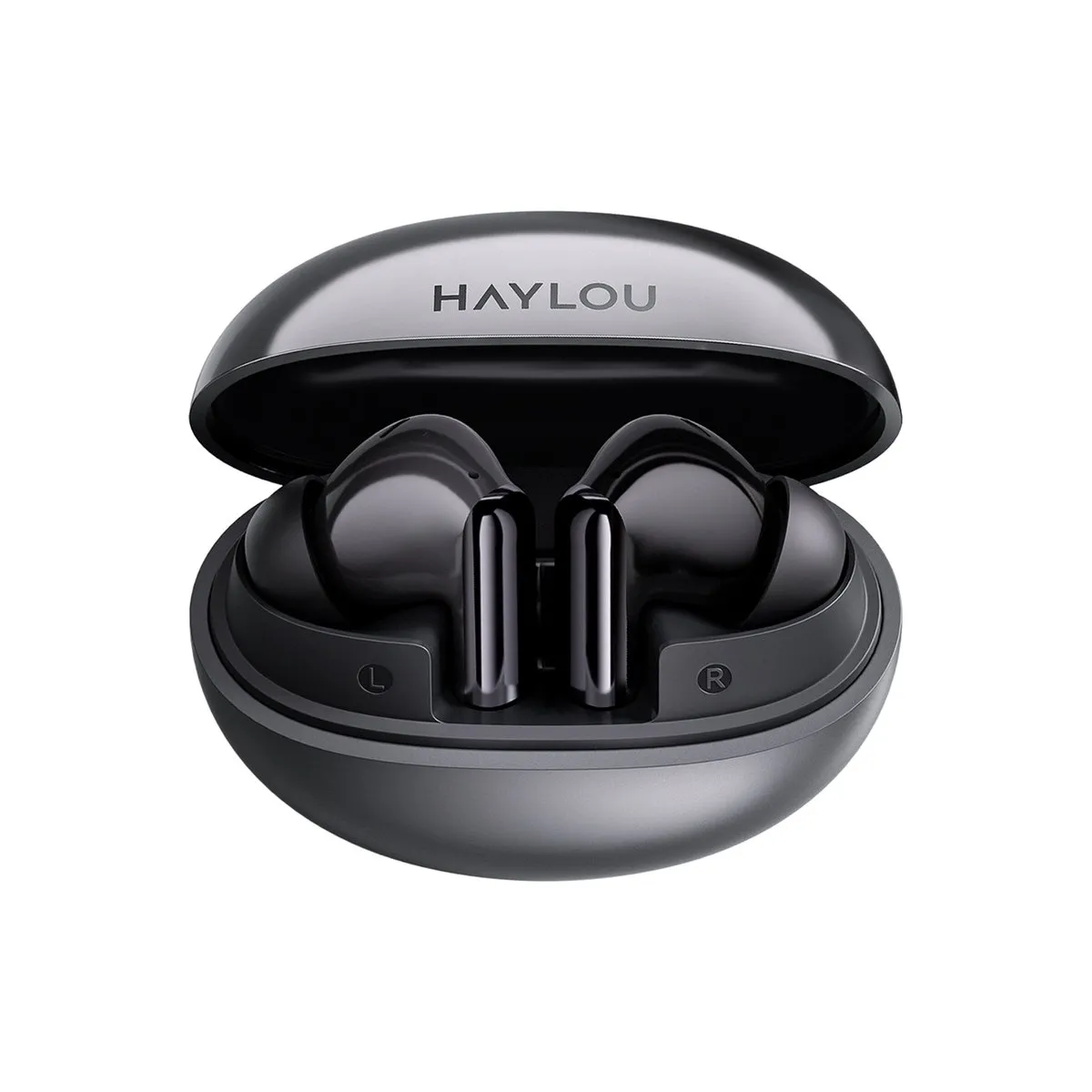 НОВЫЕ Haylou Flowbuds N55 за $40 — Кодек LDAC, BT 6.0 и 12.4 мм Драйверы 8 Haylou Flowbuds N55 в открытом кейсе сверху