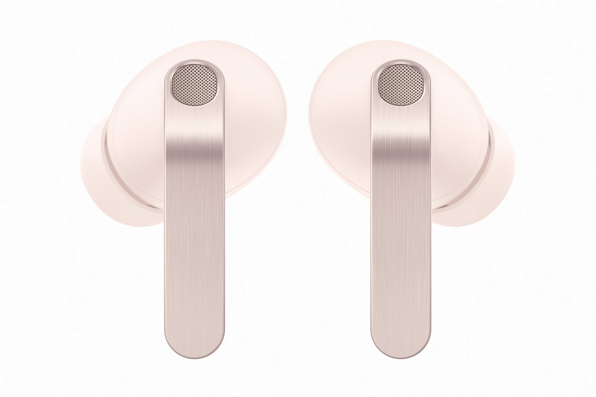 Samsung Galaxy Buds 4 Pro Pink Gold — вид спереди