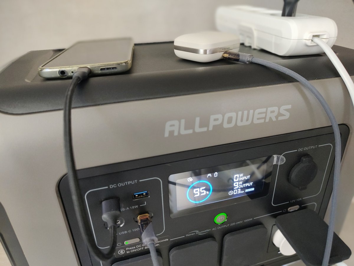 ALLPOWERS R1500 LITE - ТОПОВА Зарядна Станція на 1 кВт для Дому 17 Станція для зарядки ALLPOWERS R1500 LITE
