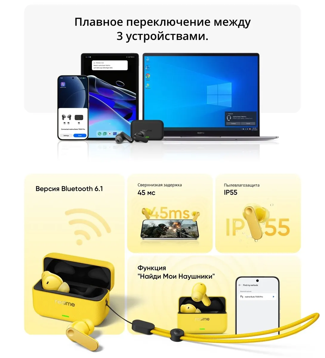 realme Buds T500 Pro (2026) - НОВЫЙ Бюджетный Хит! 38 realme Buds T500 Pro - функции