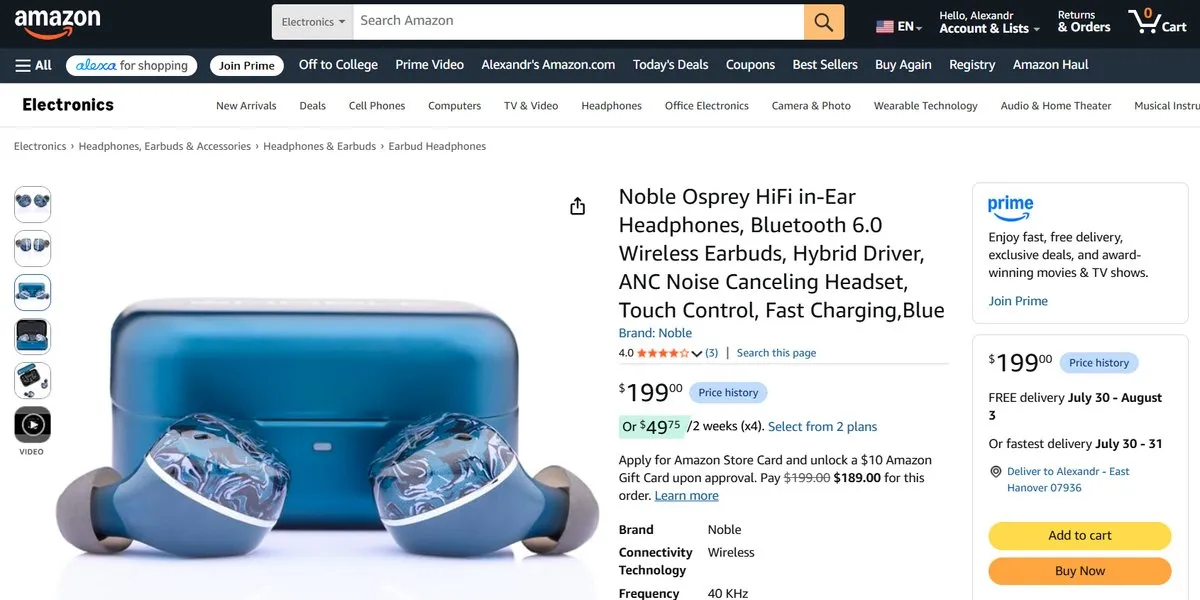 Новые Noble Audio Osprey (2026) - Премиальный Звук за $200! 3 Noble FoKus Osprey цена на амазон