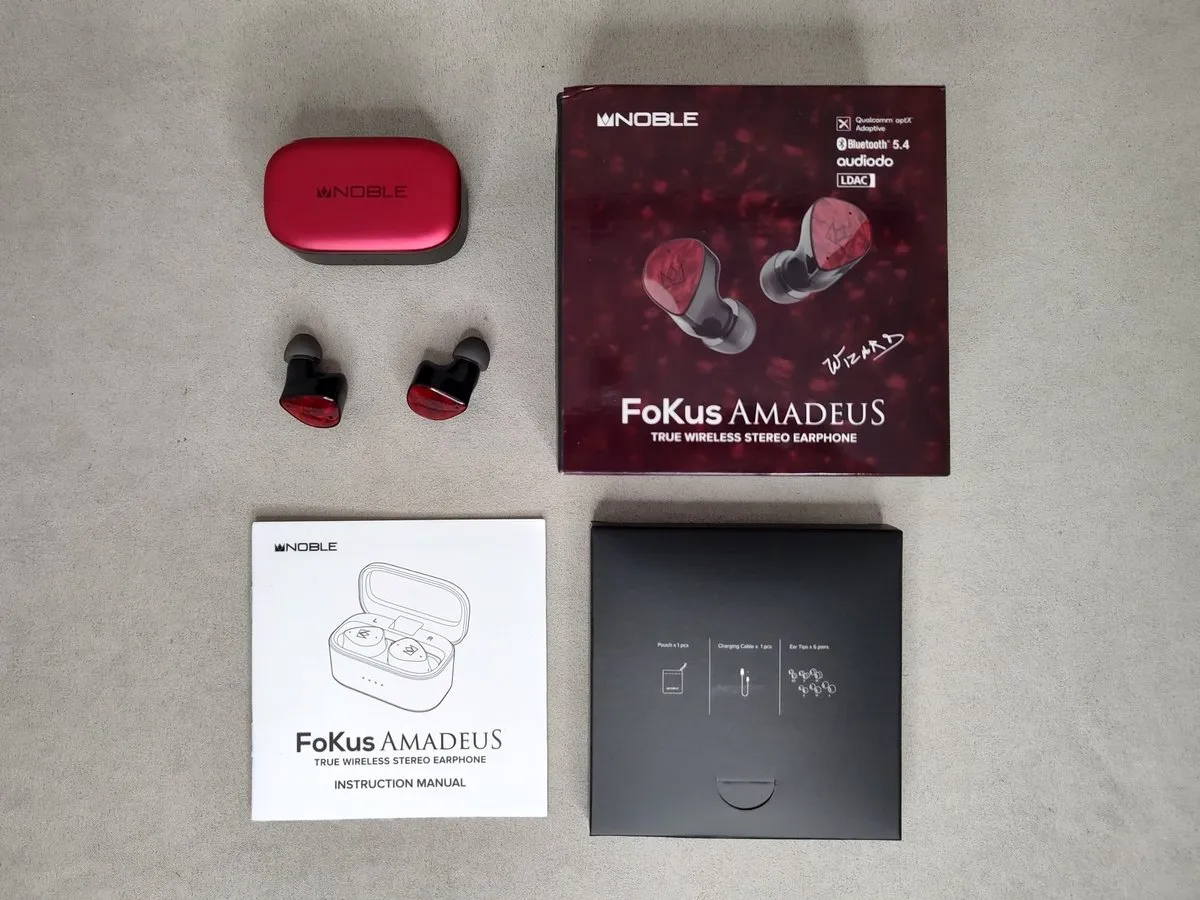Noble Audio FoKus Amadeus (2025) - ЛУЧШИЕ Громкие Наушники с Мощным Басом 17 Noble Audio FoKus Amadeus - комплектация