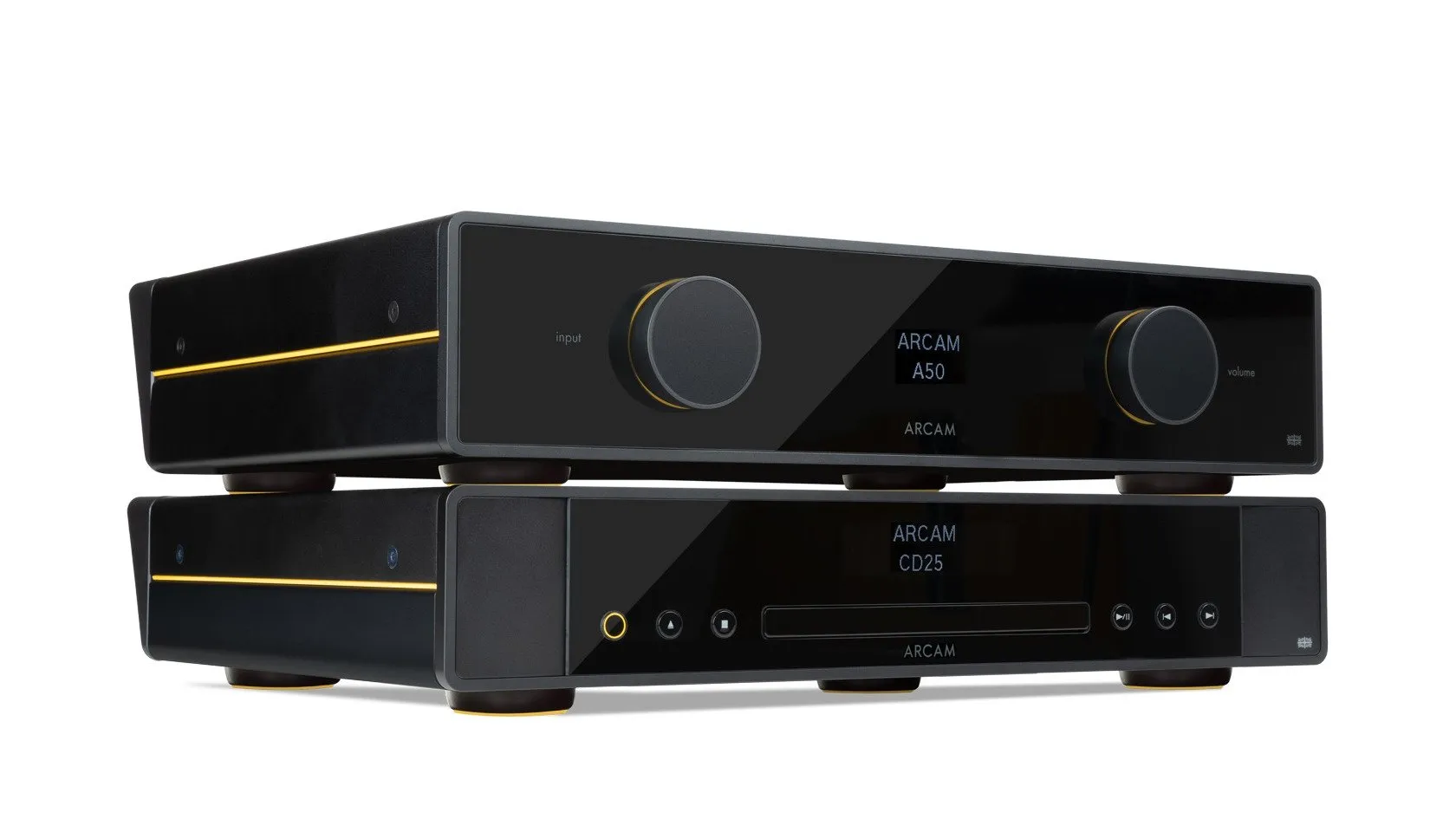 ARCAM A50 Signature amplifier and CD25 player stacked