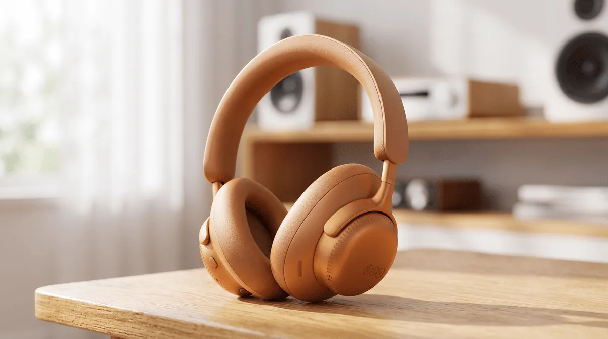 New QCY H6 Ultra ($95) — Over-Ear Headphones with 360° Spatial Audio 1 QCY H6 Ultra over-ear wireless headphones in Midnight Gray with a metal headband